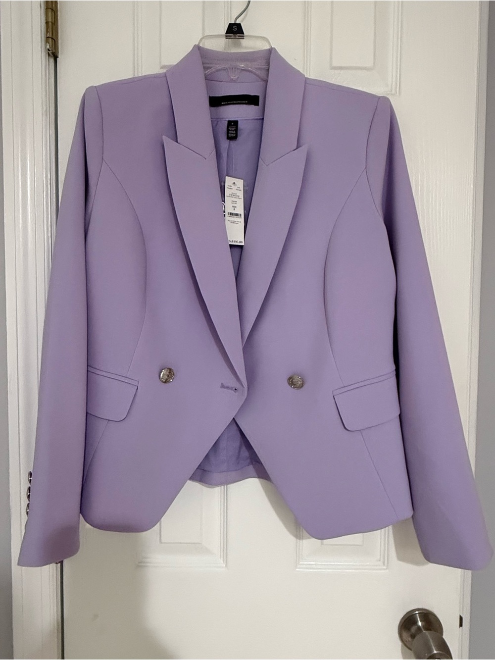 White House Black Market Lilac Double-Breasted Blazer